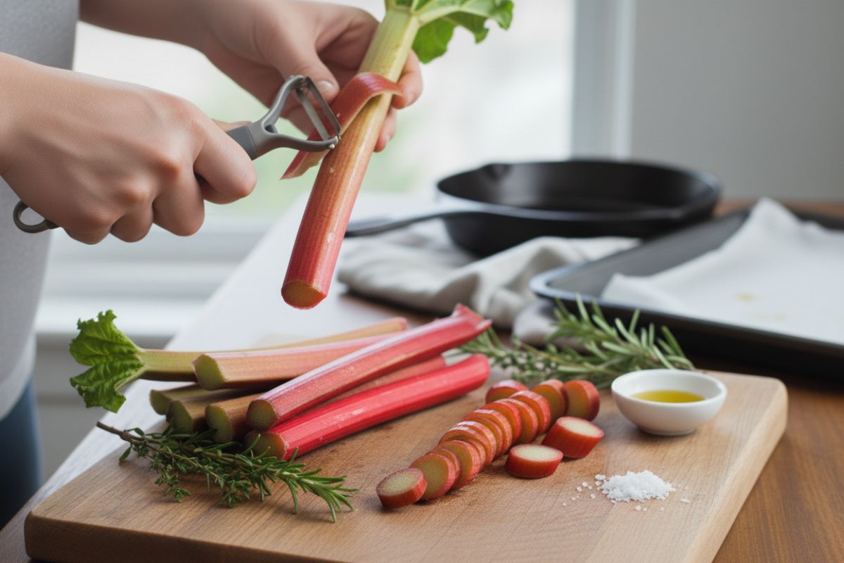Wie bereitet man Rhabarber zu?