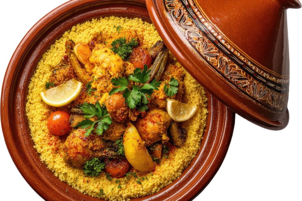 Couscous in Schüssel geben für Zubereitung vorbereiten