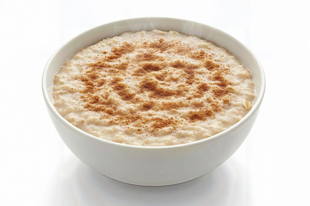 Haferflocken mit Milch Verhältnis 1 zu 2 für Porridge abmessen